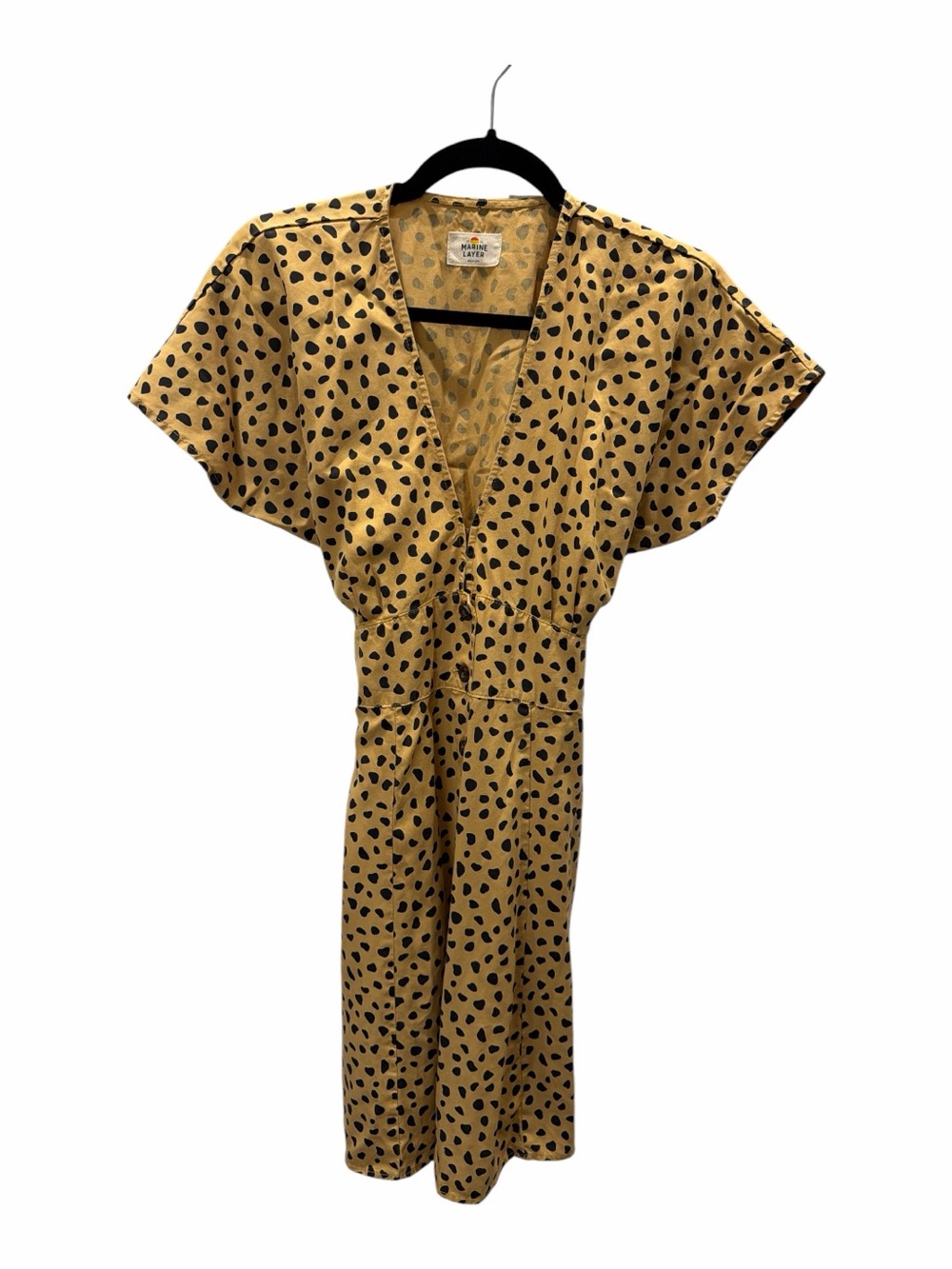Marine Layer Black and Tan Cheetah Print Dress Size M